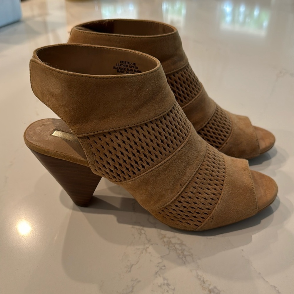 Audrey Brooke Suede heels open toed